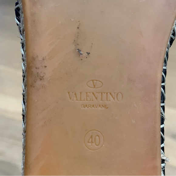 Valentino Rockstud black leather Espadrilles sz. 40 - Picture 10 of 10